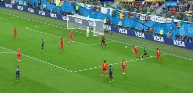 半场：双方门将各自救险，法国0-0比利时