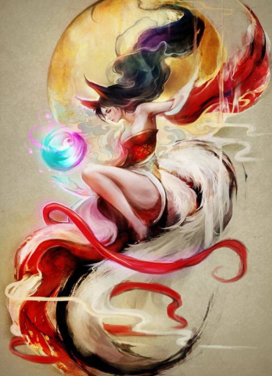 白羊座:传说九尾狐有九条命,上古神兽,吸取日月精华,幻化成人形,多