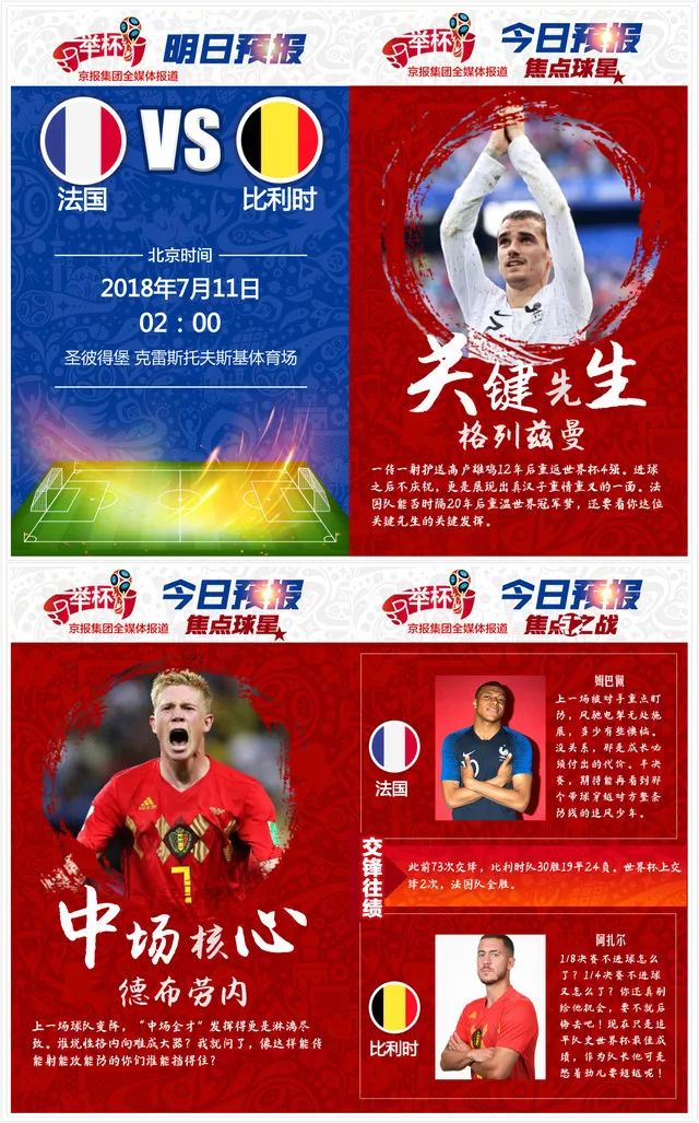 2018世界杯7月4号晚预报(纸间指间，一样精彩！世界杯京报集团产品之“预报”篇回顾赏析)