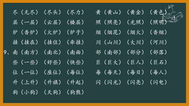 二年级语文上册生字表组词(2018人教版）