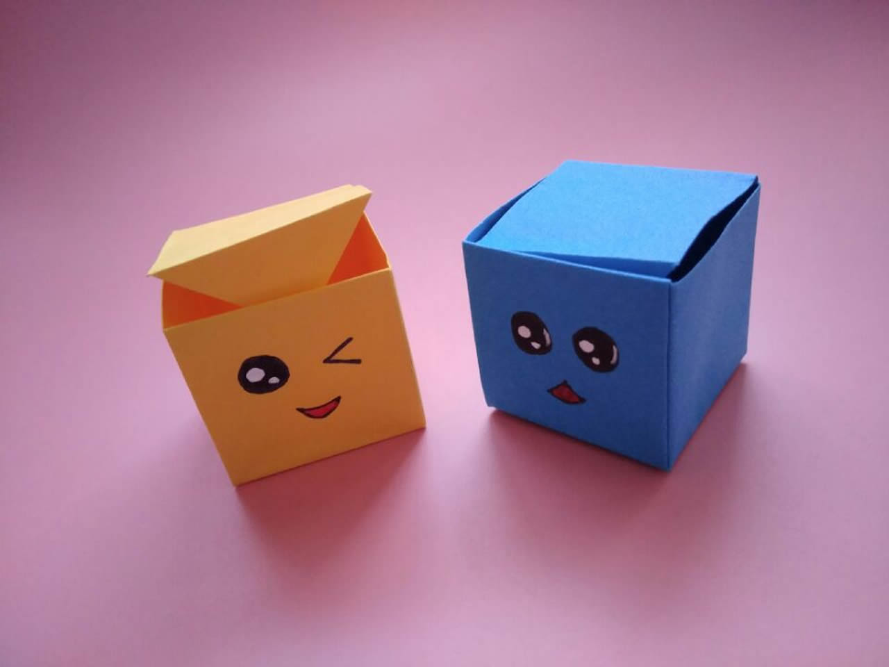 折纸手工简单小盒子图片