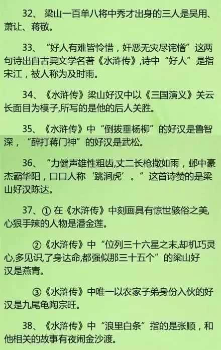 《四大名著》经典汇总！孩子背熟，语文成绩不下120！