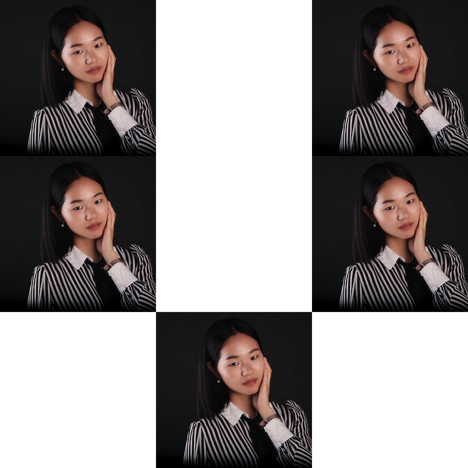 (1)打开美图秀秀,点击【拼图】,选择9张照片,然后选择【模板】里的第