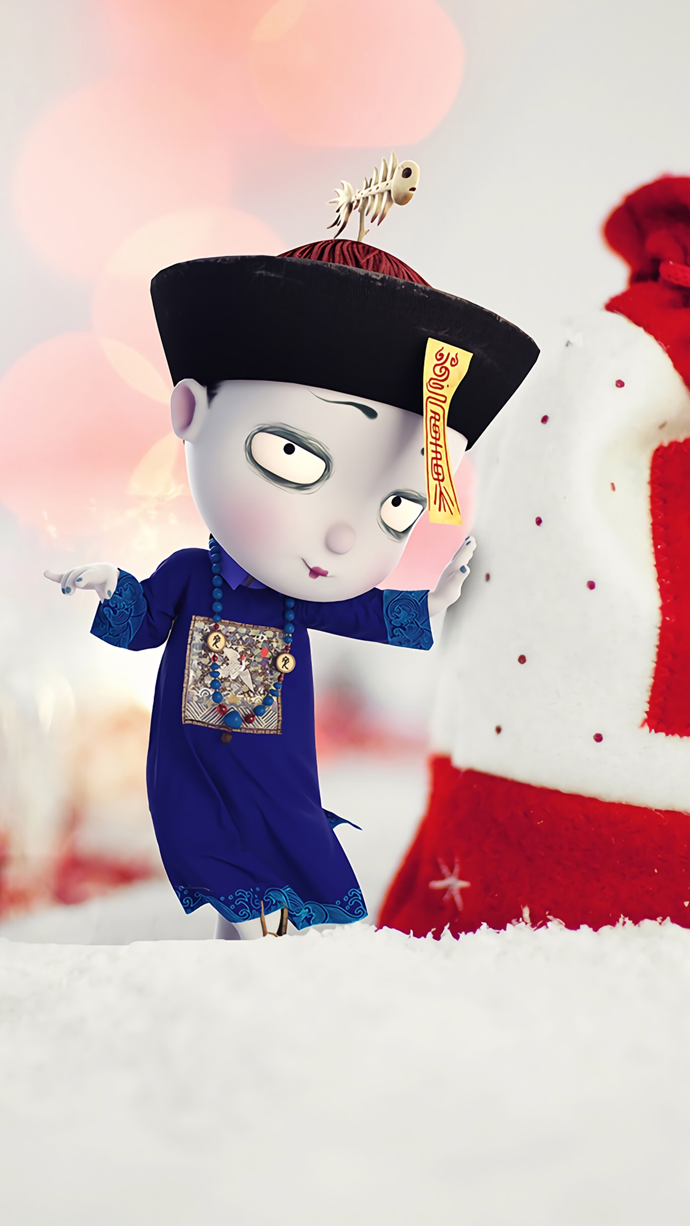 「手机壁纸」身披官服的中国风小僵尸,它就是僵小鱼