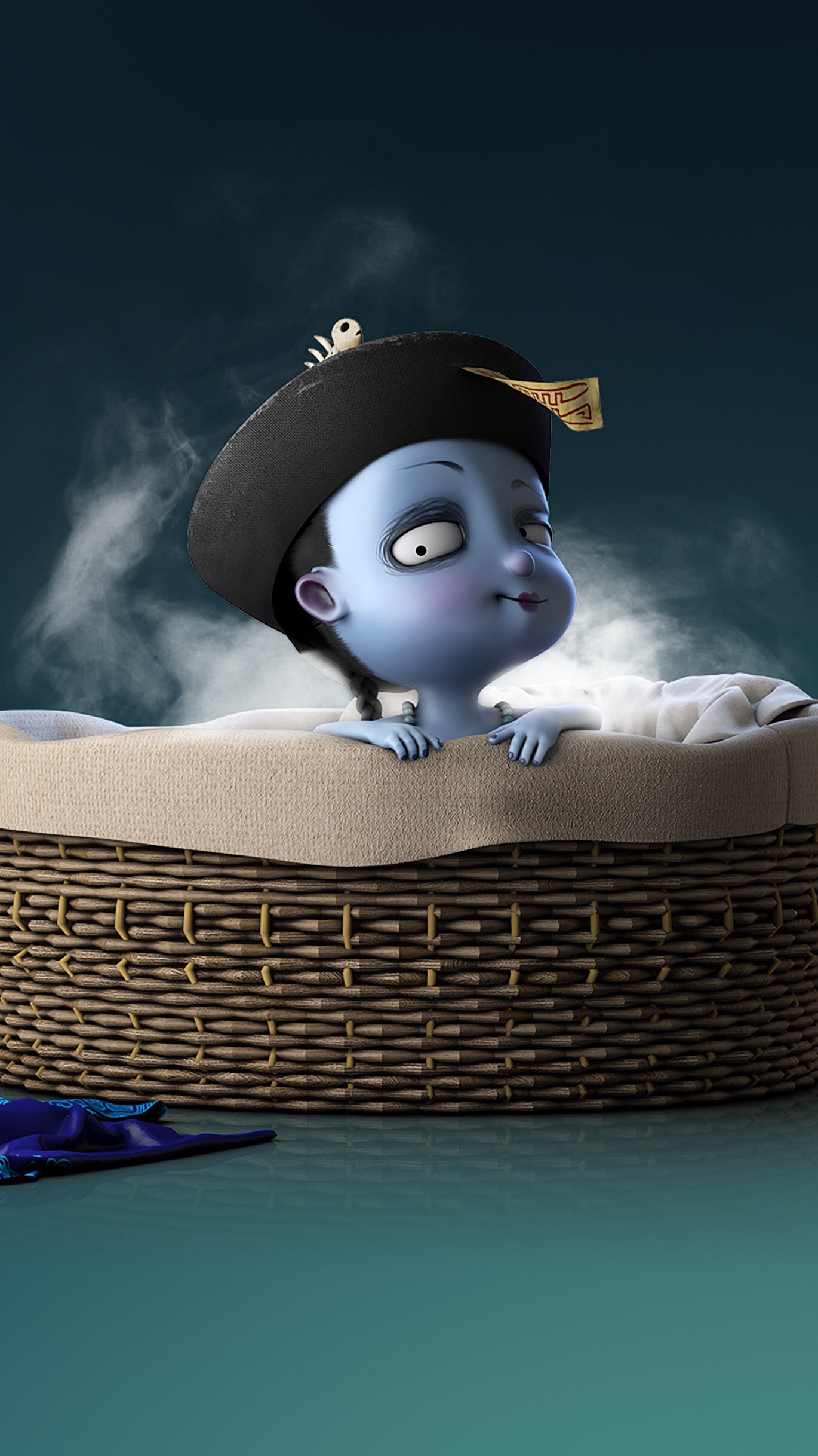 「手机壁纸」身披官服的中国风小僵尸,它就是僵小鱼