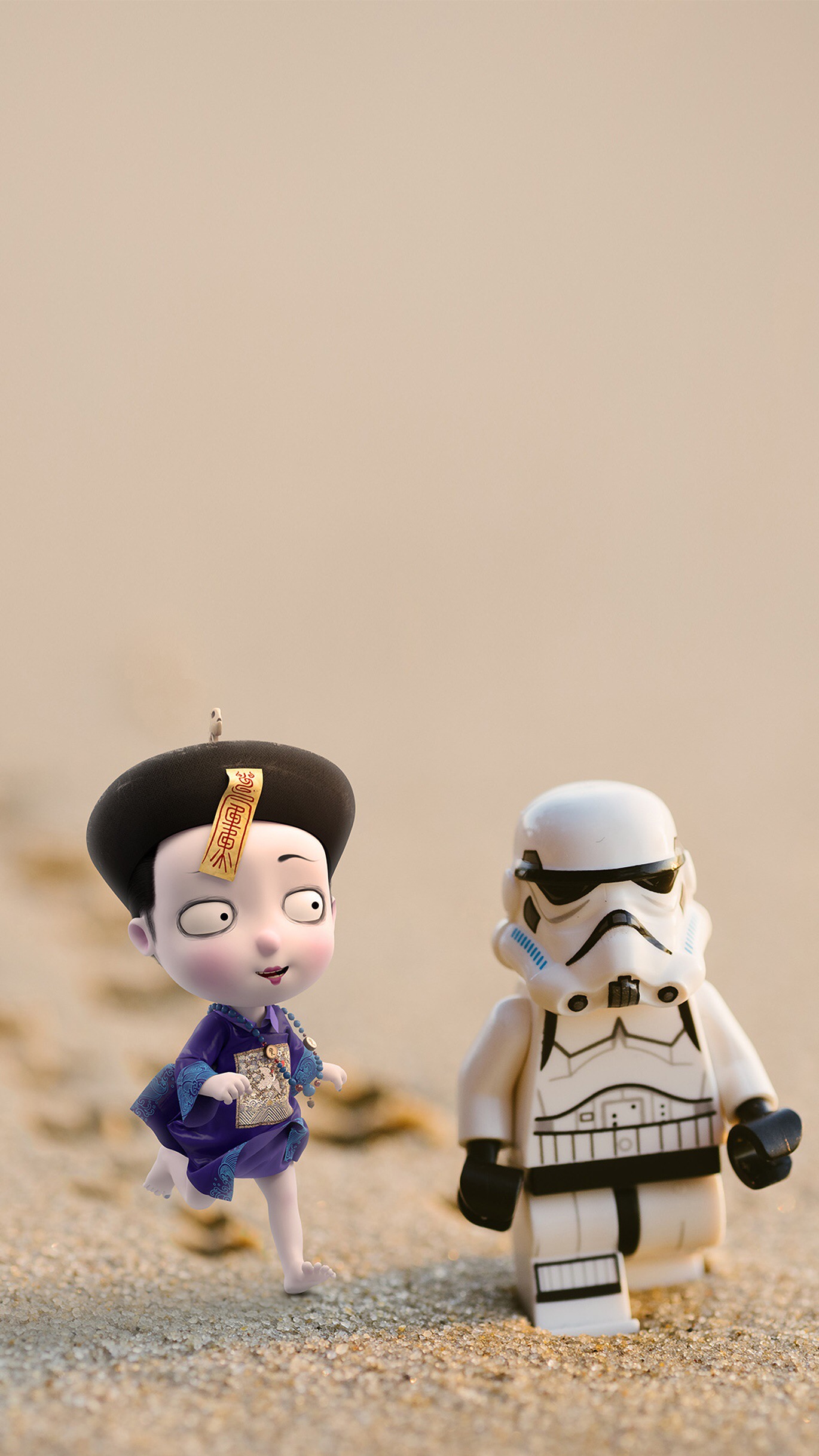 「手机壁纸」身披官服的中国风小僵尸,它就是僵小鱼