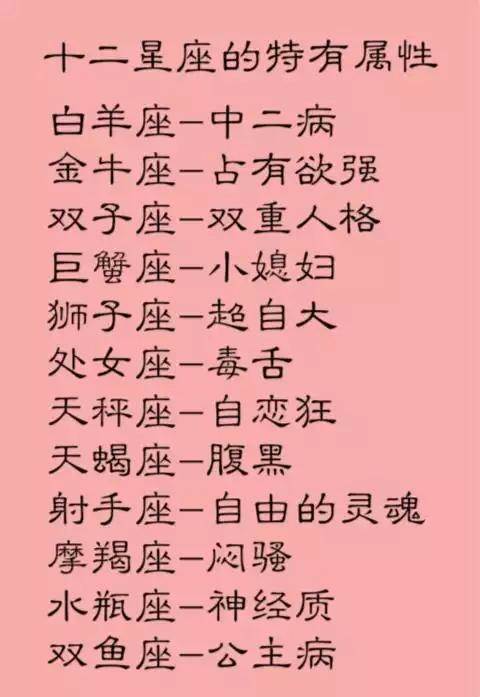 最好色十二星座排行榜