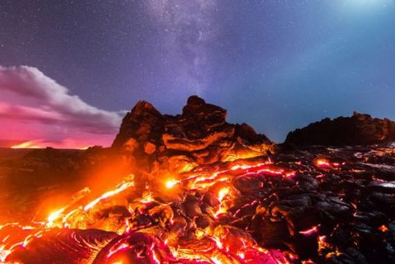 电影中的片段发生在虚构的努布拉岛上,类似于夏威夷群岛,是基性岩浆