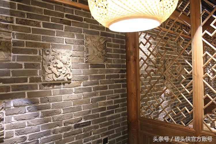 店面装修用老砖切片，客人起码还能再来十次！