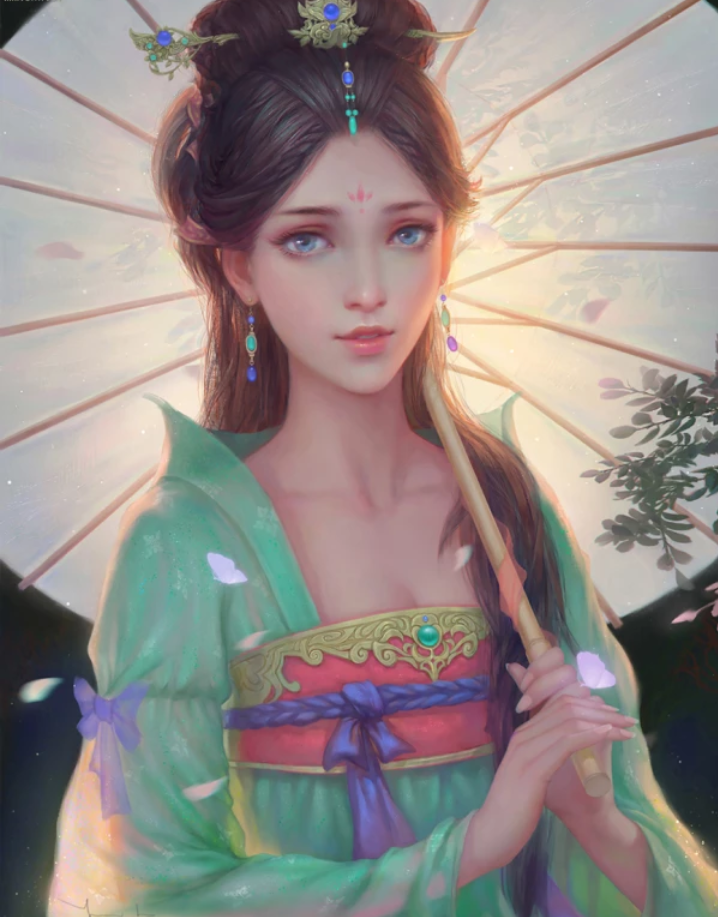 十二星座化身手绘古风美人，白羊座是凤临天下，摩羯座是一代侠女