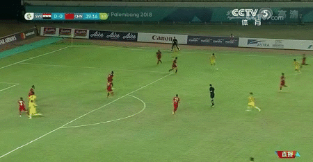 2017国足vs叙利亚（亚运-陈彬彬韦世豪传射张玉宁吊射 U23国足3-0叙利亚提前1轮晋级）