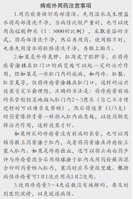 长了痔疮,如何选药用药