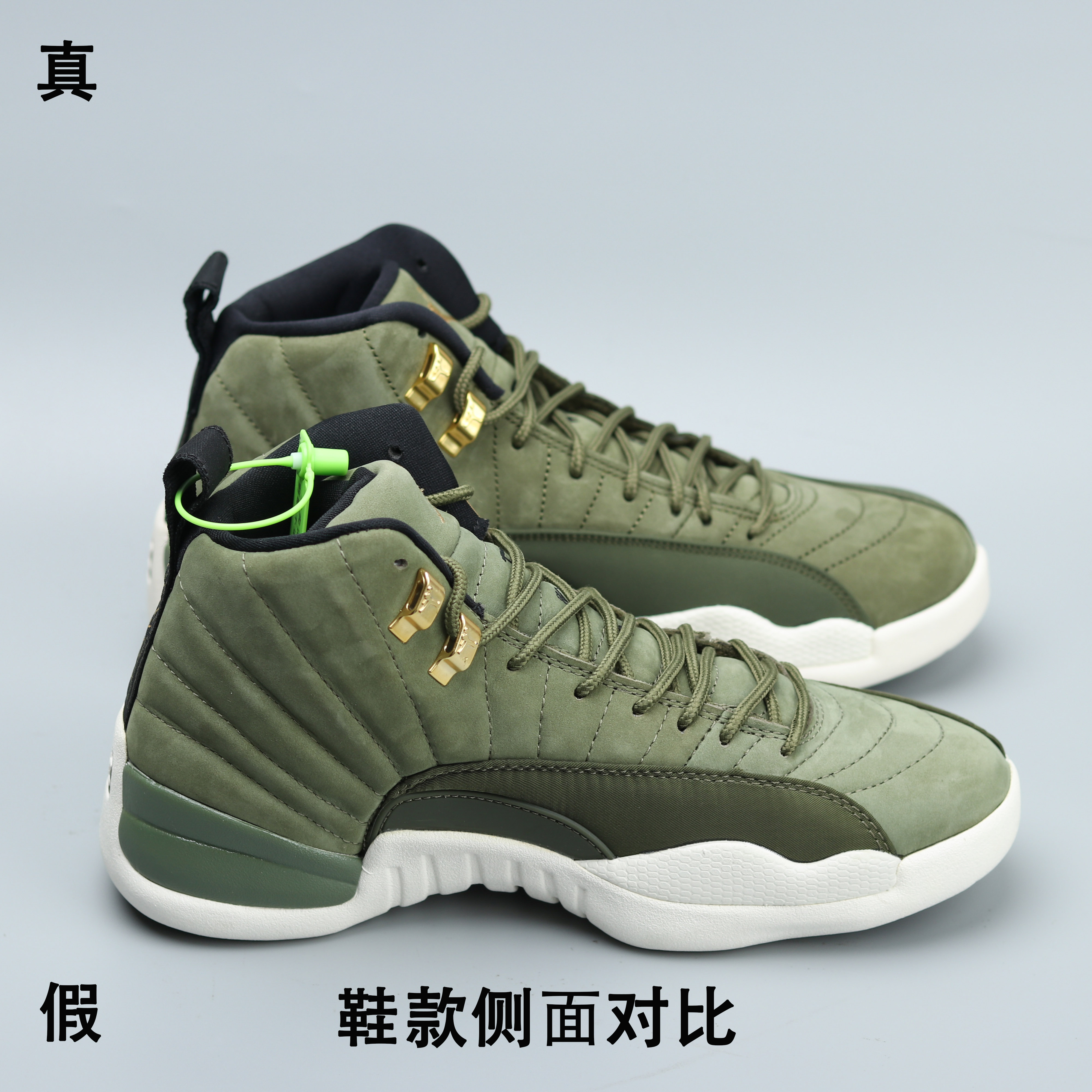 nike篮球鞋正品(致敬克里斯·保罗，Nike AJ12保罗CP3橄榄绿真假大对比)