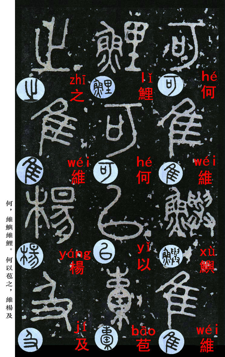 书法入门:浅谈《石鼓文》中的入门级篆书体字