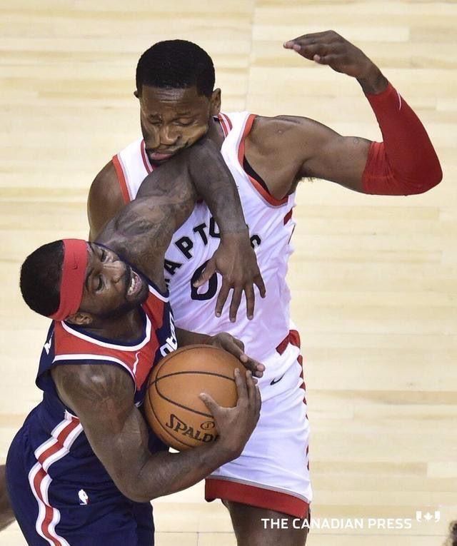 什么是篮球对抗(什么是nba对抗?一个肘击脸部变形,实验证明詹皇冲击力