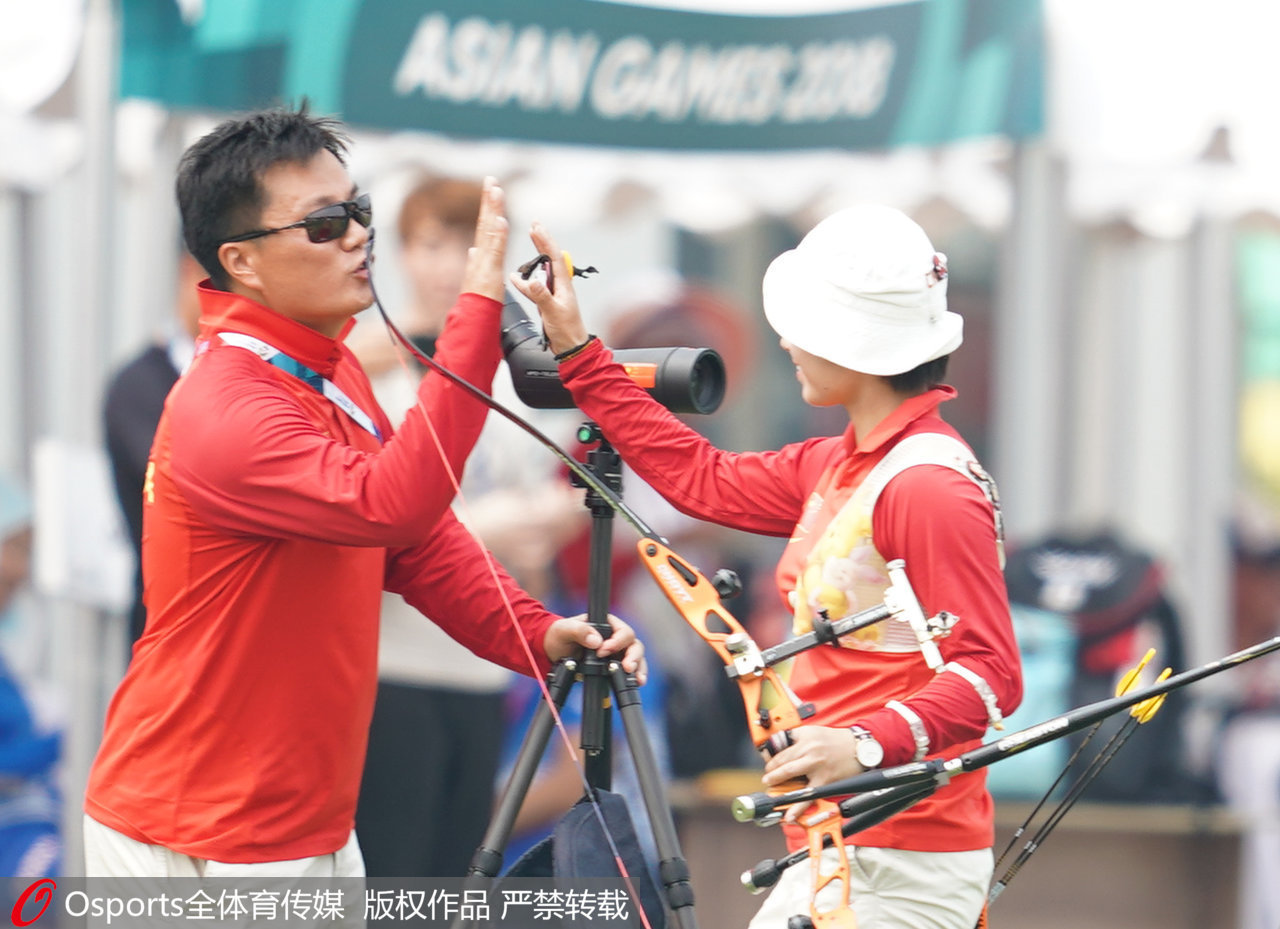 中国摘亚运首金(40年终圆梦！打破韩国垄断，中国女子射箭拿下亚运第一金)