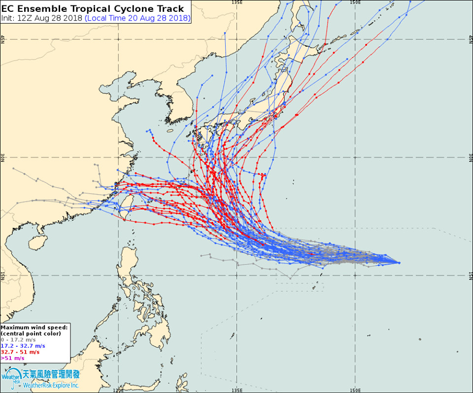 22号“准台风”酝酿中，21号台风可能达16级，模拟对日本影响降低