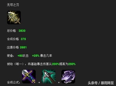 LOL中的无尽之刃来自哪里？它是谁的武器？