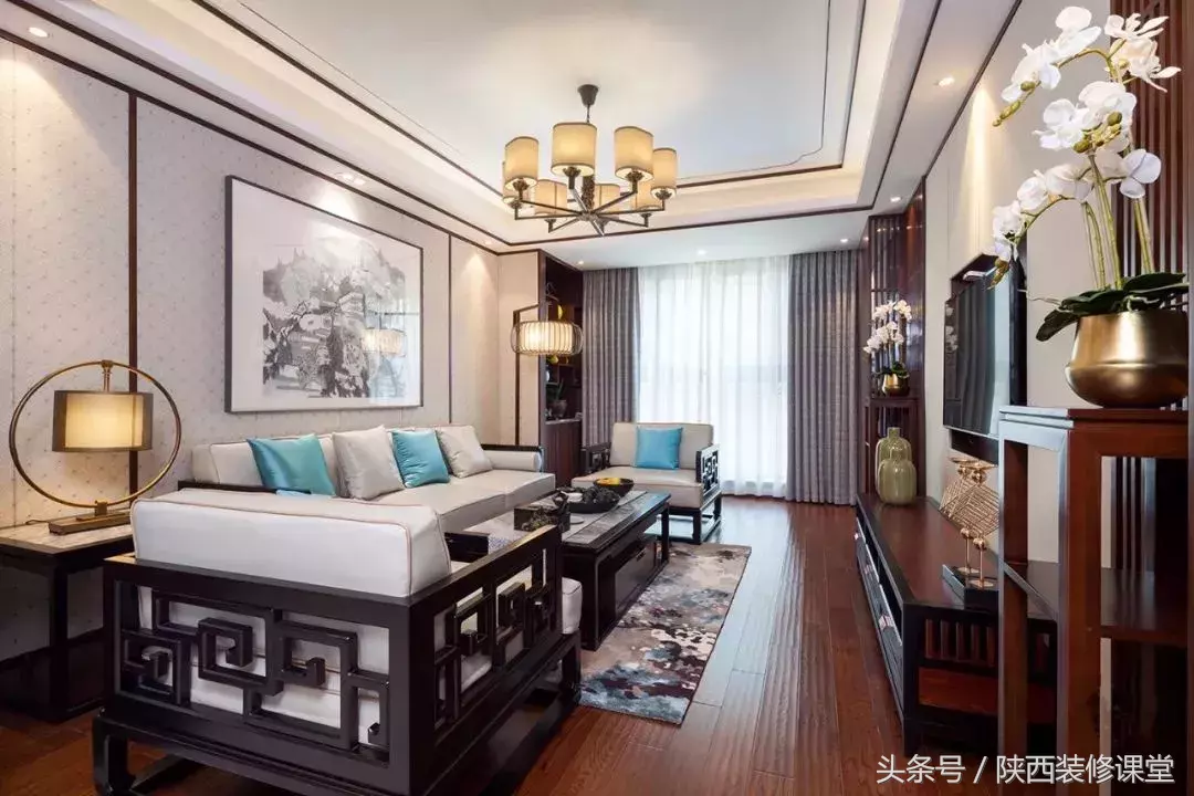 30款新中式客厅,东方颜值