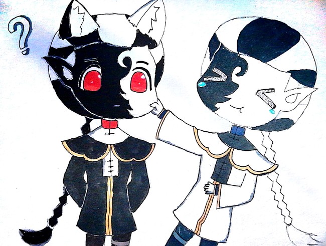 第五人格:呈现一对可爱的黑白无常宝宝,呆在一把伞的灵魂里,太好玩了