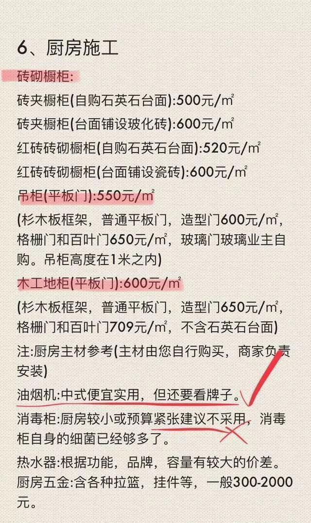 包工头小舅自用装修报价表，0水分！最真实！怪不得都说装修最赚钱！