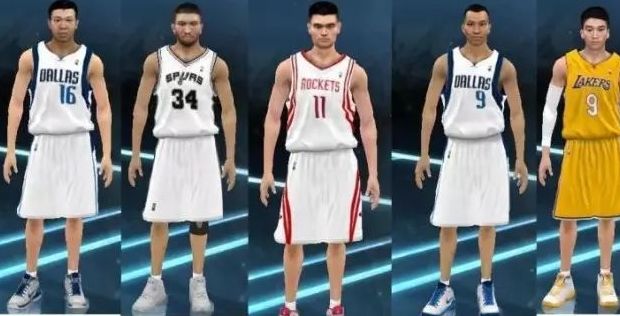 nba2k有哪些中国球员(NBA2K中国球员能力值大盘点，巅峰姚明联盟前10，最低的竟是他)