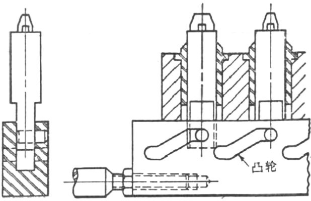 螺母锁紧、车床夹紧及柱塞装置图例