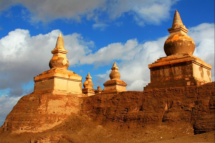 黑水城弱水胡杨,戈壁绿洲,瀚海沙漠,古郡重镇,居延