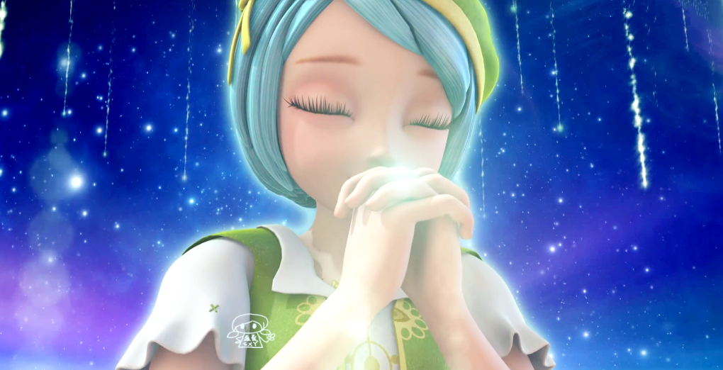 星学院中的四个许愿动作,安娅老师太美了,菲洛和美星心有灵犀