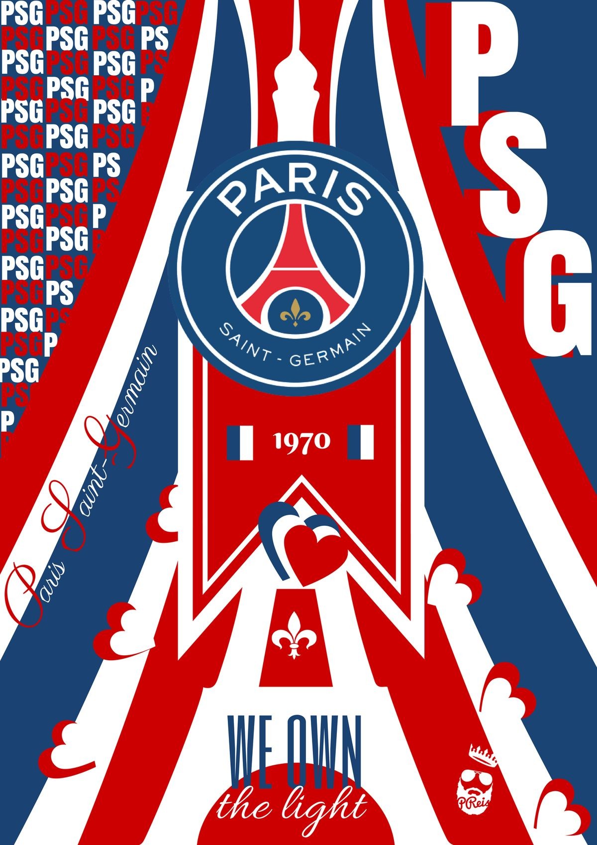 五大联赛队徽艺术照欣赏第五期巴黎圣日尔曼(法甲)