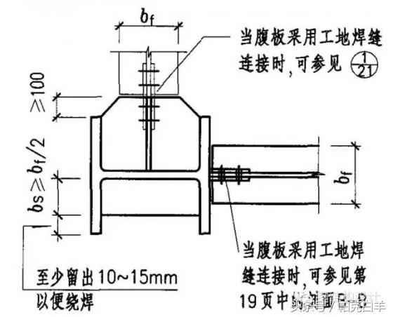 钢框架梁柱连接节点构造