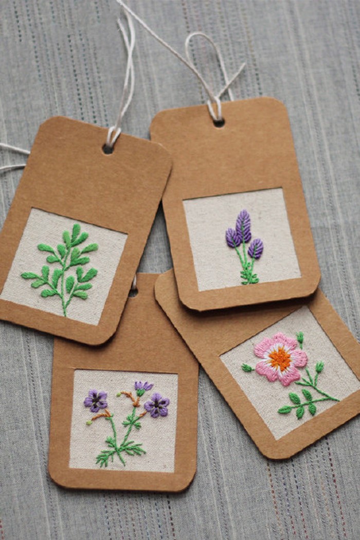 精美书签制作方法图片(手工diy:6种刺绣书签的做法,简单易学,新手小白