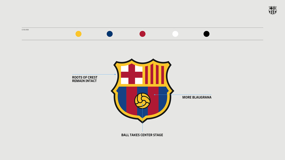 官方：巴塞罗那俱乐部发布新款队徽