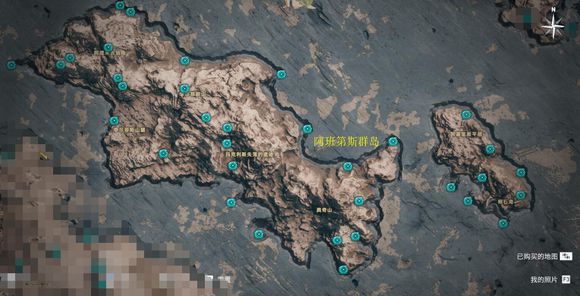 《刺客信条：奥德赛》全奥利哈刚地图位置一览