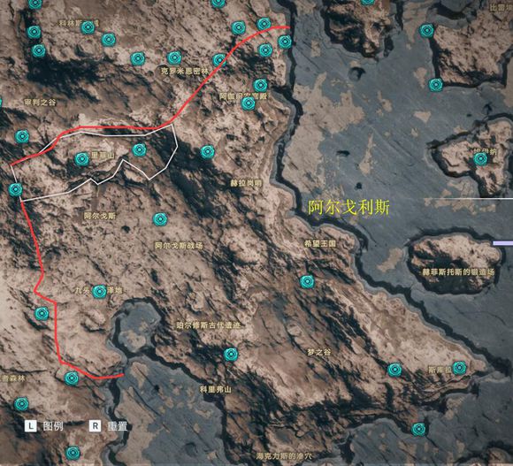 《刺客信条：奥德赛》全奥利哈刚地图位置一览
