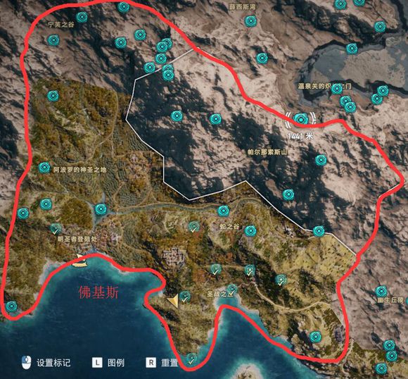 《刺客信条：奥德赛》全奥利哈刚地图位置一览