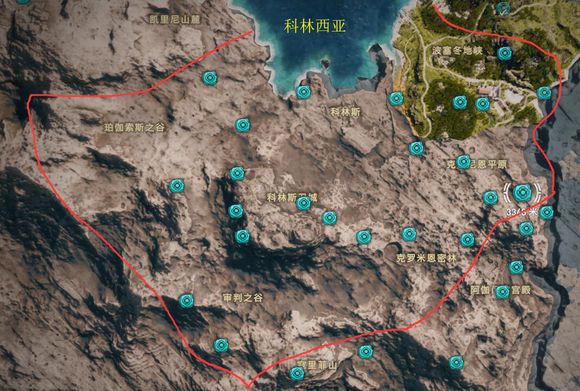 《刺客信条：奥德赛》全奥利哈刚地图位置一览