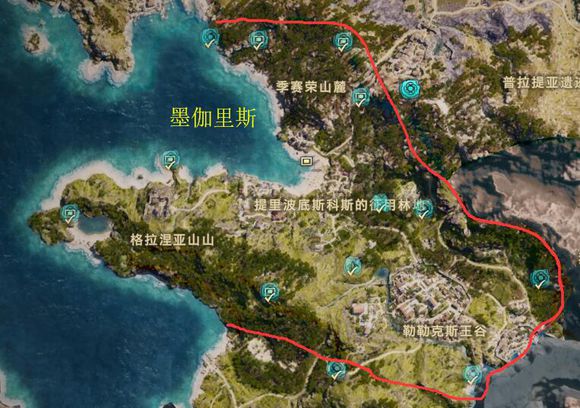 《刺客信条：奥德赛》全奥利哈刚地图位置一览