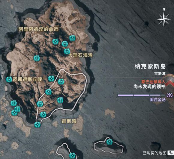 《刺客信条：奥德赛》全奥利哈刚地图位置一览