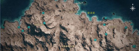 《刺客信条：奥德赛》全奥利哈刚地图位置一览