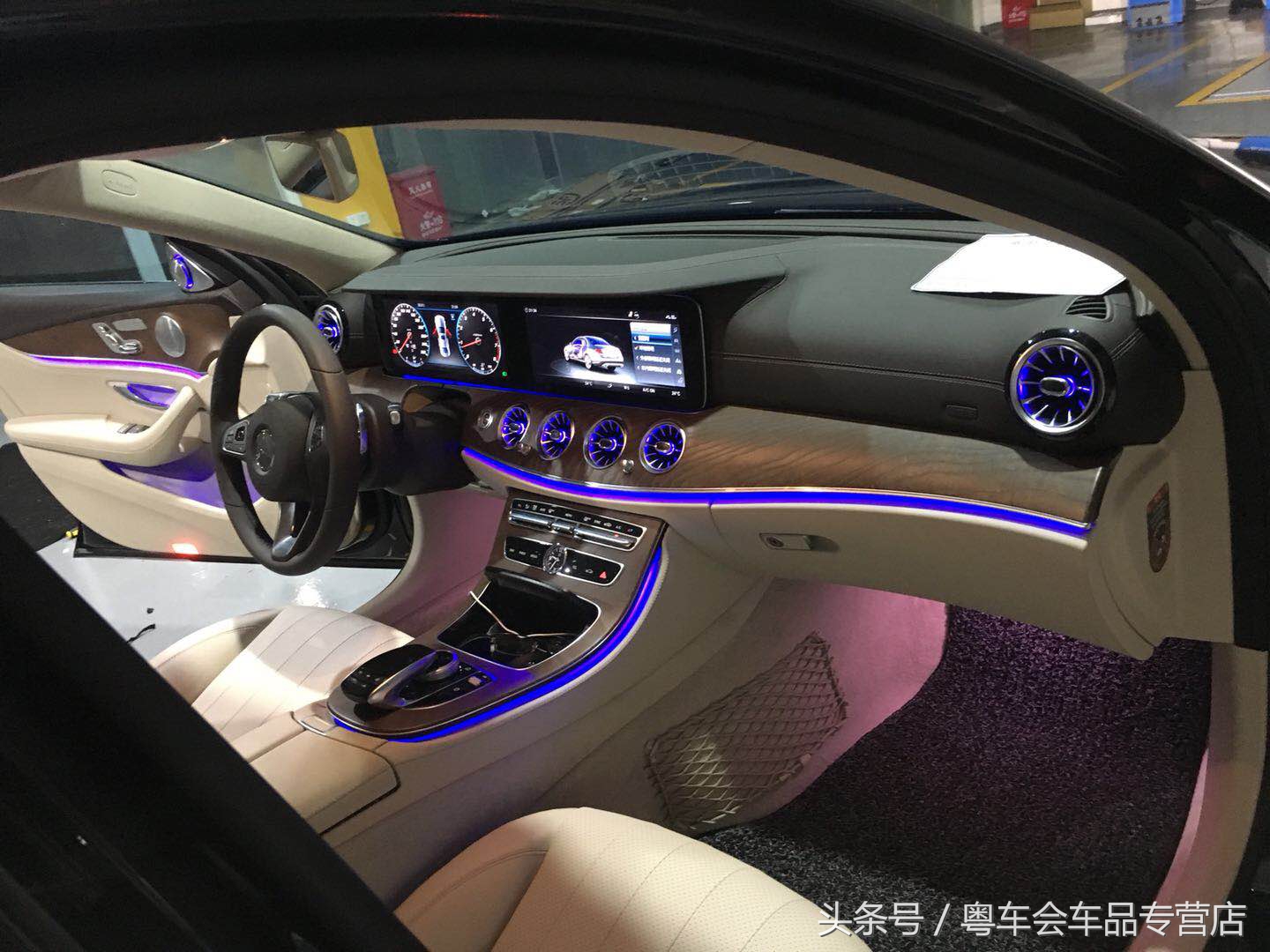 「粤车会车品专营店」奔驰新e 升级原厂带灯涡轮出风口