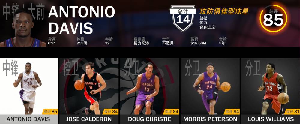 为什么nba2k19没波什(「2K19队史最佳阵容」猛龙队：95卡特领衔 麦迪替补)