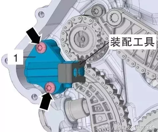 高清，大众EA888发动机正时链条和高压油泵安装拆解