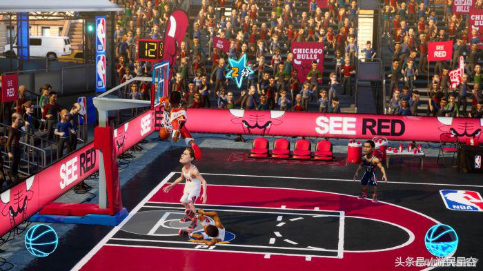 手机上的nba2k有哪些(《NBA 2K 欢乐竞技场2》评测：詹姆斯跳起来八米高)