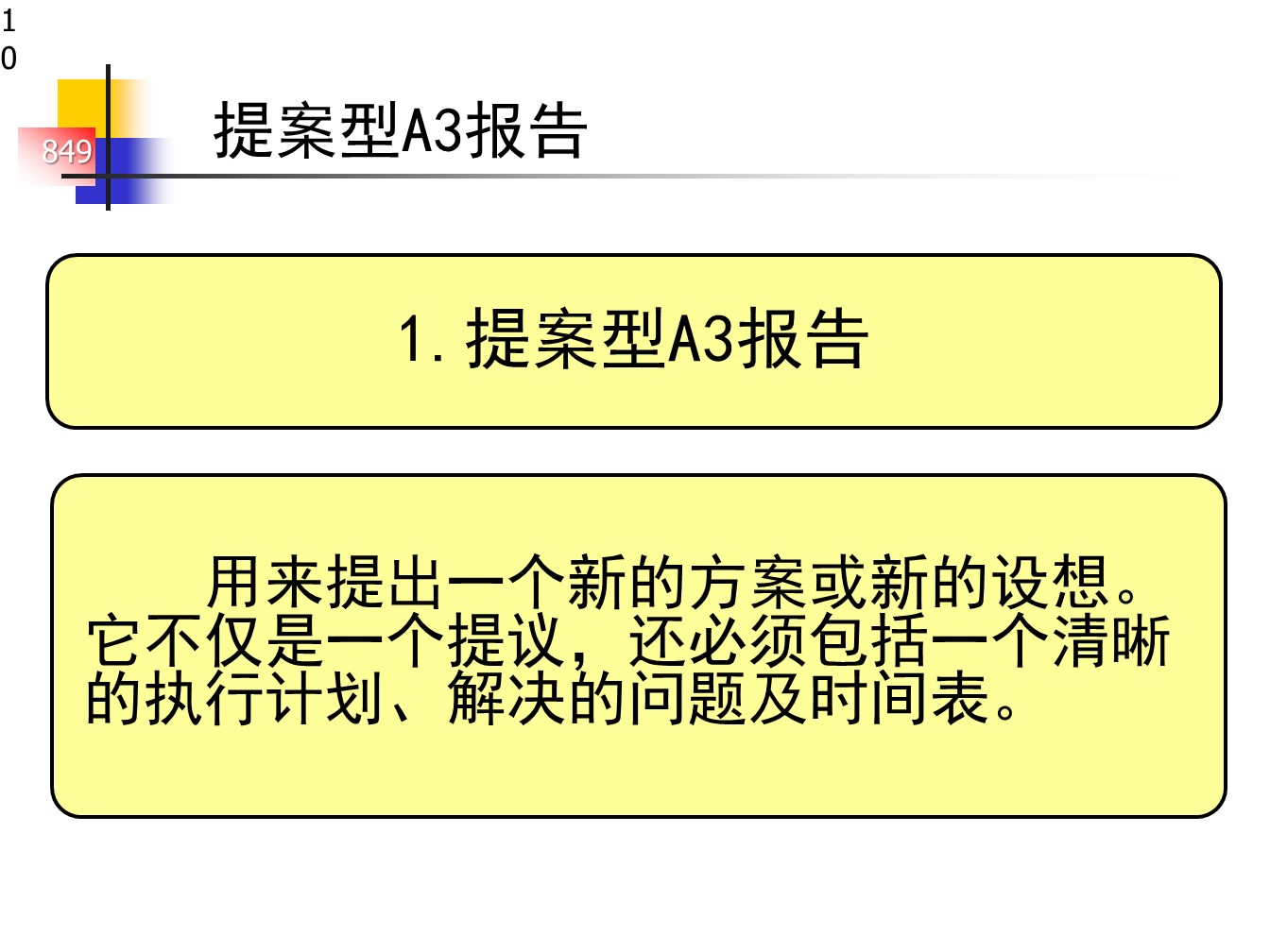 丰田的A3报告，一页纸的报告