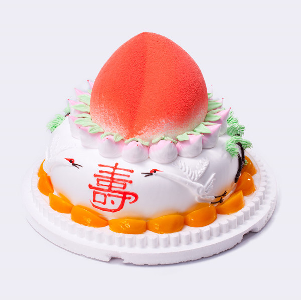 寿桃蛋糕图片（花式寿桃奶油蛋糕的制作技巧分享）