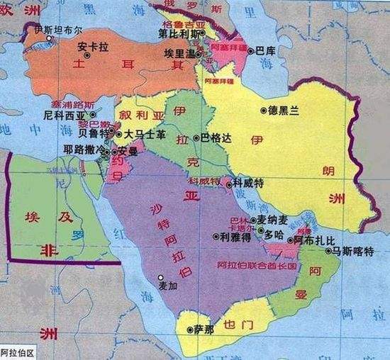 中东都有哪些国家「中东都有哪些国家组成地图」