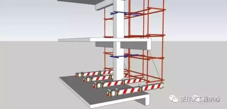 高层建筑采用这种悬挑架，可节约55%的工字钢用量