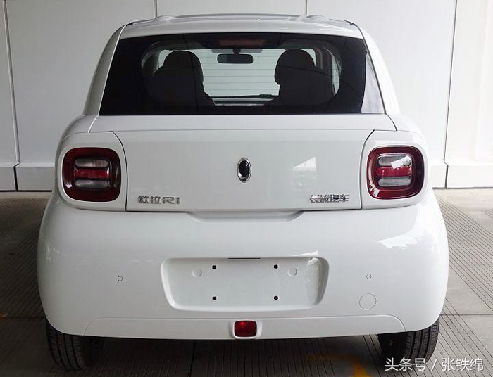 长城欧拉r1实车到店,车标一个黑宝石,一度电能跑十公里