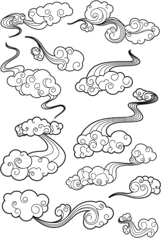 云雷纹图案手绘图片